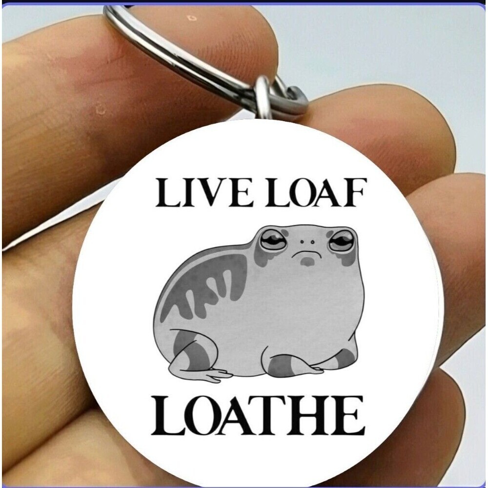 Frog Animal Stainless Keychain  Funny Cute